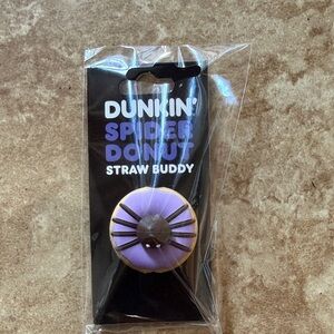 Dunkin' Spider Donut Straw Buddy NWT